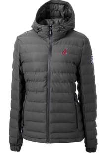 Cutter and Buck Cleveland Guardians Womens Grey Cooperstown Mission Ridge Repreve Filled Jacket