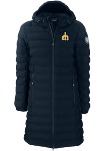 Cutter and Buck Seattle Mariners Womens Navy Blue Cooperstown Mission Ridge Repreve Long Heavy W..