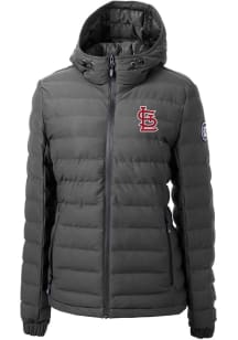 Cutter and Buck St Louis Cardinals Womens Grey Cooperstown Mission Ridge Repreve Filled Jacket