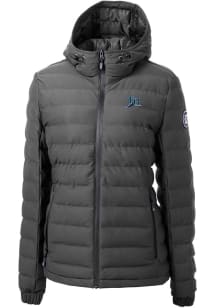 Cutter and Buck Tampa Bay Rays Womens Grey Cooperstown Mission Ridge Repreve Filled Jacket