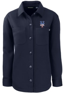Cutter and Buck New York Mets Womens Navy Blue Stars and Stripes Roam Light Weight Jacket