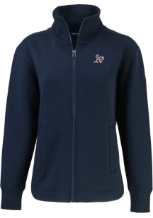 Cutter and Buck Oakland Athletics Womens Navy Blue Stars and Stripes Roam Light Weight Jacket