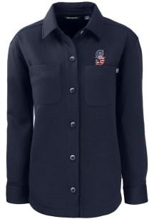 Cutter and Buck Seattle Mariners Womens Navy Blue Stars and Stripes Roam Light Weight Jacket