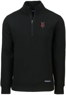 Cutter and Buck Indianapolis Indians Mens Black Roam Long Sleeve 1/4 Zip Pullover