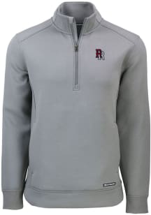 Cutter and Buck Rock Bridge High School Mens Grey Roam Long Sleeve 1/4 Zip Pullover