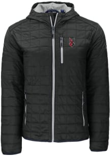 Cutter and Buck Indianapolis Indians Mens Black Rainier PrimaLoft Hooded Filled Jacket