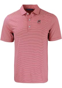 Cutter and Buck Georgia Bulldogs Mens Red Alumni Forge Double Stripe Short Sleeve Polo