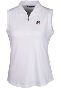 Cutter and Buck Georgia Bulldogs Womens White Alumni Forge Polo Shirt