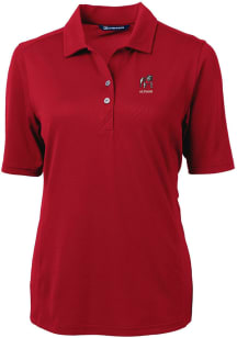 Cutter and Buck Georgia Bulldogs Womens Cardinal Alumni Virtue Eco Pique Short Sleeve Polo Shirt