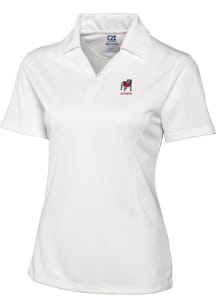 Cutter and Buck Georgia Bulldogs Womens White Alumni Drytec Genre Short Sleeve Polo Shirt
