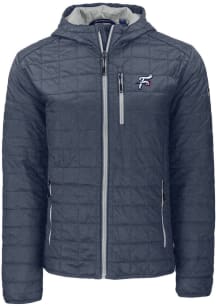Cutter and Buck Reading Fightin Phils Mens Grey Rainier PrimaLoft Hooded Filled Jacket