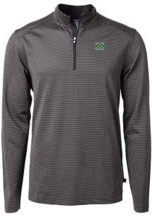 Cutter and Buck Marshall Thundering Herd Mens Black Virtue Eco Pique Big and Tall 1/4 Zip Pullov..