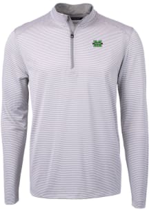 Cutter and Buck Marshall Thundering Herd Mens Grey Virtue Eco Pique Big and Tall 1/4 Zip Pullove..