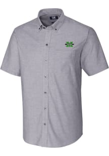 Cutter and Buck Marshall Thundering Herd Mens Charcoal Stretch Oxford Big and Tall T-Shirt