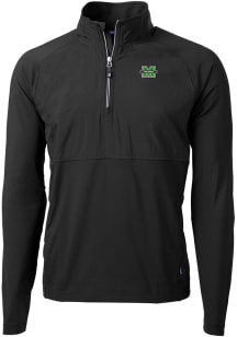Cutter and Buck Marshall Thundering Herd Mens Black Adapt Eco Long Sleeve 1/4 Zip Pullover