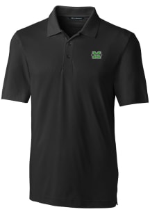 Cutter and Buck Marshall Thundering Herd Mens Black Forge Short Sleeve Polo