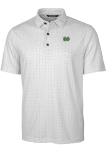 Cutter and Buck Marshall Thundering Herd Mens Charcoal Pike Short Sleeve Polo