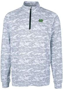 Cutter and Buck Marshall Thundering Herd Mens Charcoal Traverse Long Sleeve 1/4 Zip Pullover