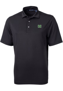 Cutter and Buck Marshall Thundering Herd Mens Black Virtue Eco Pique Short Sleeve Polo