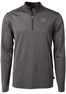 Cutter and Buck Marshall Thundering Herd Mens Black Virtue Eco Pique Long Sleeve 1/4 Zip Pullove..