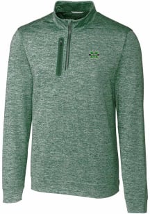 Cutter and Buck Marshall Thundering Herd Mens Green Stealth Long Sleeve 1/4 Zip Pullover