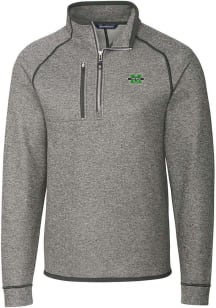 Cutter and Buck Marshall Thundering Herd Mens Grey Mainsail Long Sleeve 1/4 Zip Pullover