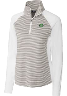 Cutter and Buck Marshall Thundering Herd Womens White Forge 1/4 Zip Pullover