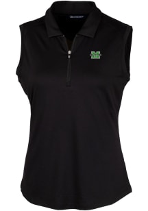 Cutter and Buck Marshall Thundering Herd Womens Black Forge Polo Shirt