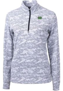 Cutter and Buck Marshall Thundering Herd Womens Charcoal Traverse 1/4 Zip Pullover