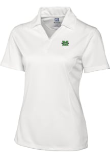 Cutter and Buck Marshall Thundering Herd Womens White Drytec Genre Short Sleeve Polo Shirt