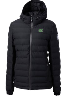Cutter and Buck Marshall Thundering Herd Womens Black Mission Ridge Repreve Filled Jacket