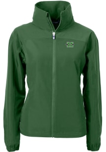 Cutter and Buck Marshall Thundering Herd Womens Green Charter Eco Light Weight Jacket