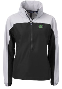 Cutter and Buck Marshall Thundering Herd Womens Black Charter Eco Long Sleeve Pullover