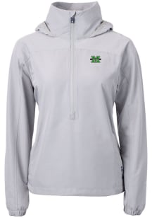 Cutter and Buck Marshall Thundering Herd Womens Grey Charter Eco Long Sleeve Pullover