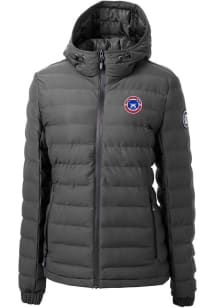 Cutter and Buck South Bend Cubs Womens Grey Mission Ridge Repreve Filled Jacket