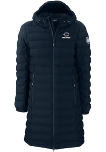 Cutter and Buck Chicago Bears Womens Navy Blue Americana Mission Ridge Repreve Long Heavy Weight..
