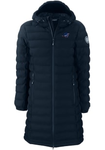 Cutter and Buck Miami Dolphins Womens Navy Blue Americana Mission Ridge Repreve Long Heavy Weigh..