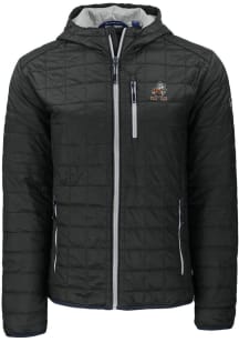 Cutter and Buck Cleveland Browns Mens Black HISTORIC Rainier PrimaLoft Hooded Filled Jacket