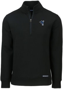 Cutter and Buck Indianapolis Colts Mens Black HISTORIC Roam Long Sleeve 1/4 Zip Pullover