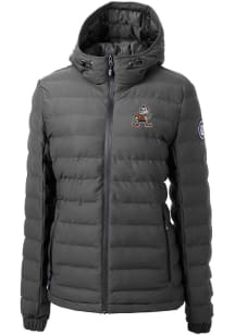 Cutter and Buck Cleveland Browns Womens Grey HISTORIC Mission Ridge Repreve Filled Jacket