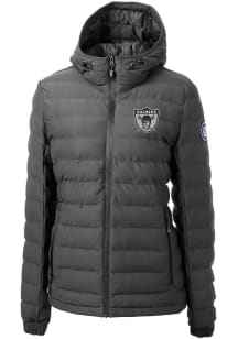 Cutter and Buck Las Vegas Raiders Womens Grey HISTORIC Mission Ridge Repreve Filled Jacket