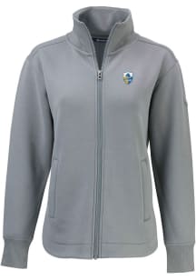 Cutter and Buck Los Angeles Chargers Womens Grey HISTORIC Roam Light Weight Jacket