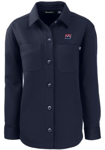 Cutter and Buck New York Giants Womens Navy Blue Historic Roam Shirt Light Weight Jacket