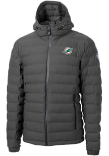 Cutter and Buck Miami Dolphins Mens Grey Mission Ridge Repreve Filled Jacket
