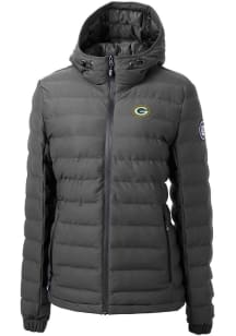 Cutter and Buck Green Bay Packers Womens Grey Mission Ridge Repreve Filled Jacket