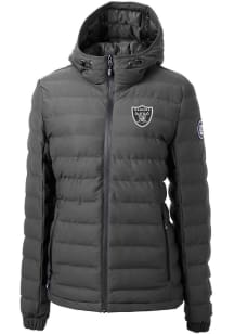 Cutter and Buck Las Vegas Raiders Womens Grey Mission Ridge Repreve Filled Jacket