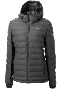 Cutter and Buck Los Angeles Chargers Womens Grey Mission Ridge Repreve Filled Jacket
