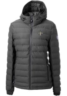 Cutter and Buck New Orleans Saints Womens Grey Mission Ridge Repreve Filled Jacket