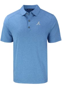 Cutter and Buck Atlanta Braves Mens Blue Forge Short Sleeve Polo