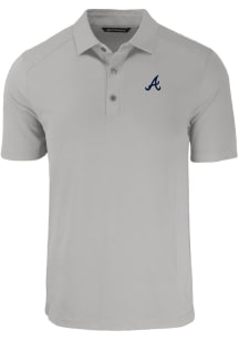 Cutter and Buck Atlanta Braves Mens Grey Forge Short Sleeve Polo